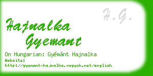 hajnalka gyemant business card